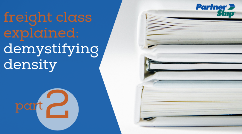 Freight Class By Density Chart